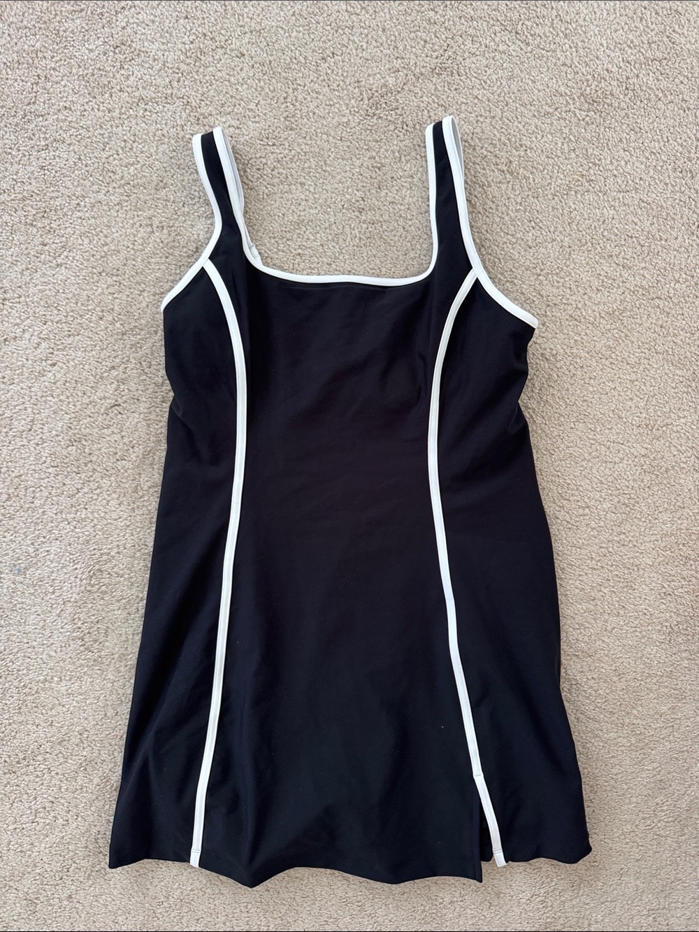 Abercrombie Black athletic Dress with White Piping